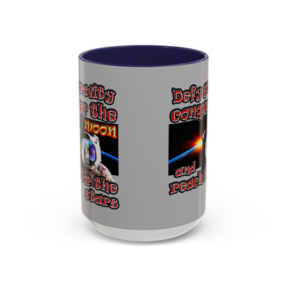defy conquer reach - Accent Mug (light grey)