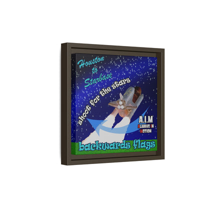 shoot for the stars - framed canvas art ('snoops' background)