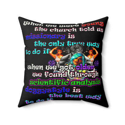 doggystyle - Faux Suede Square Pillow - (black)
