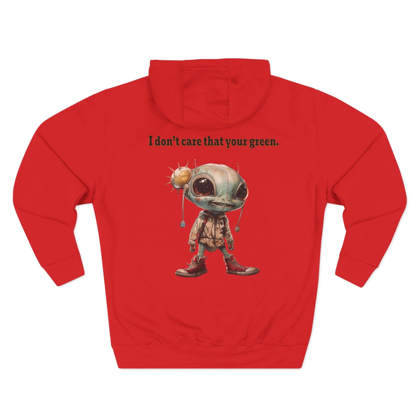 I don't care that your grey - Three-Panel Fleece Hoodie