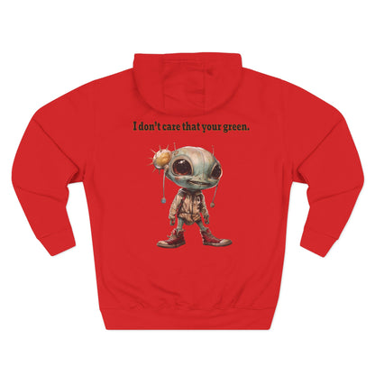 I don't care that your grey - Three-Panel Fleece Hoodie