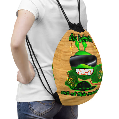 disc jockey - Drawstring Bag (butterscotch wood finish)