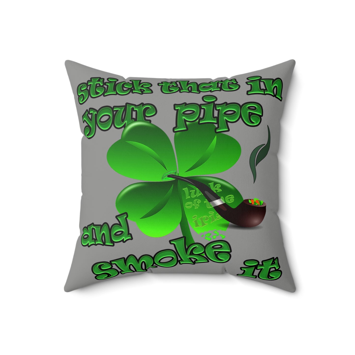 celtics logo - Faux Suede Square Pillow - (grey)