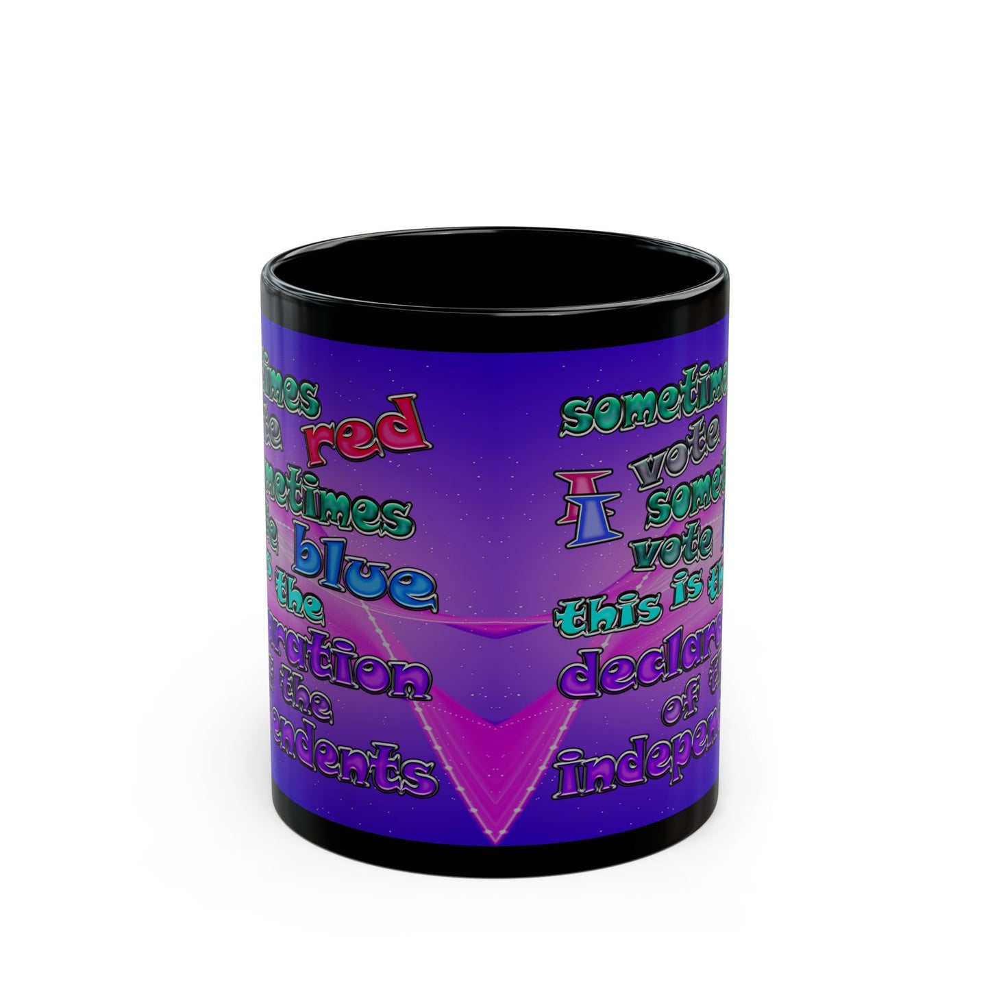 declaration of the independents - Black Mug (purple-pink wave)