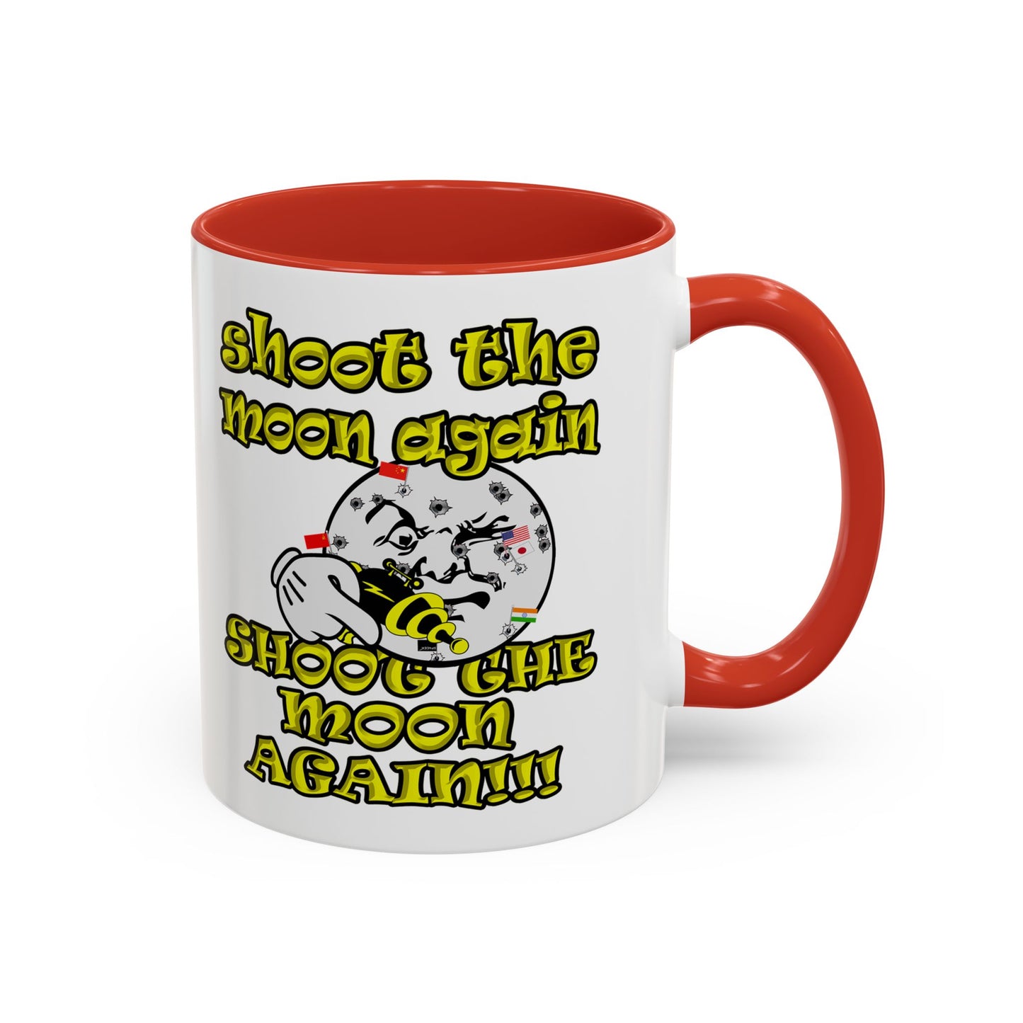 shoot the moon again - Accent Mug (white)