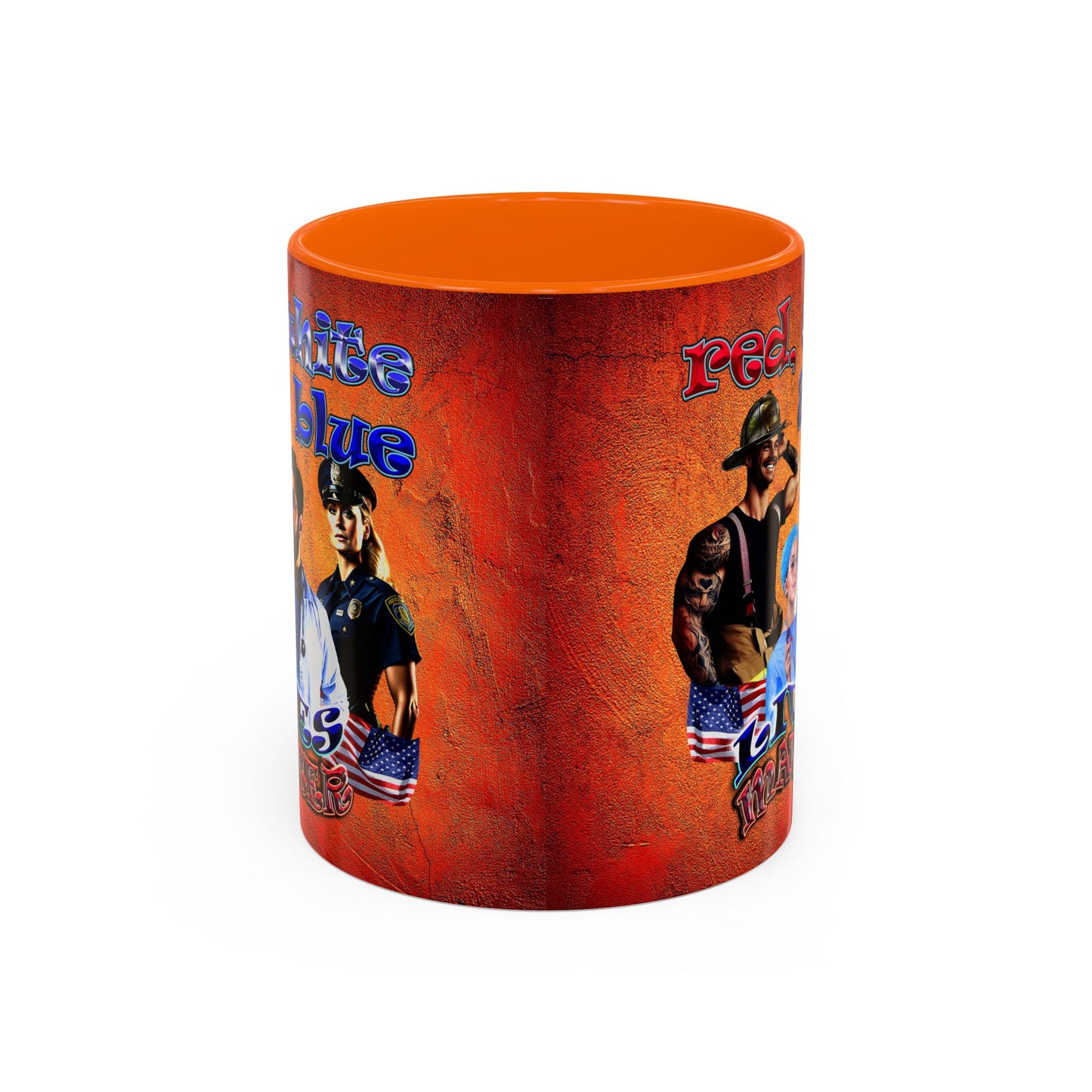rw&b lives matter - Accent Mug (burnt orange)