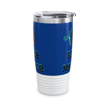 irrelevant - Ringneck Tumbler, 20oz (dark blue)