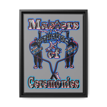 em cee squared - framed canvas art (grey)