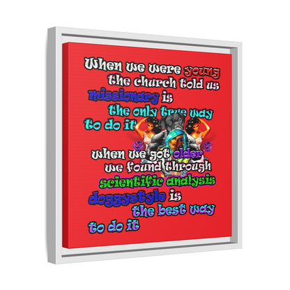 doggystyle - framed canvas art (red)