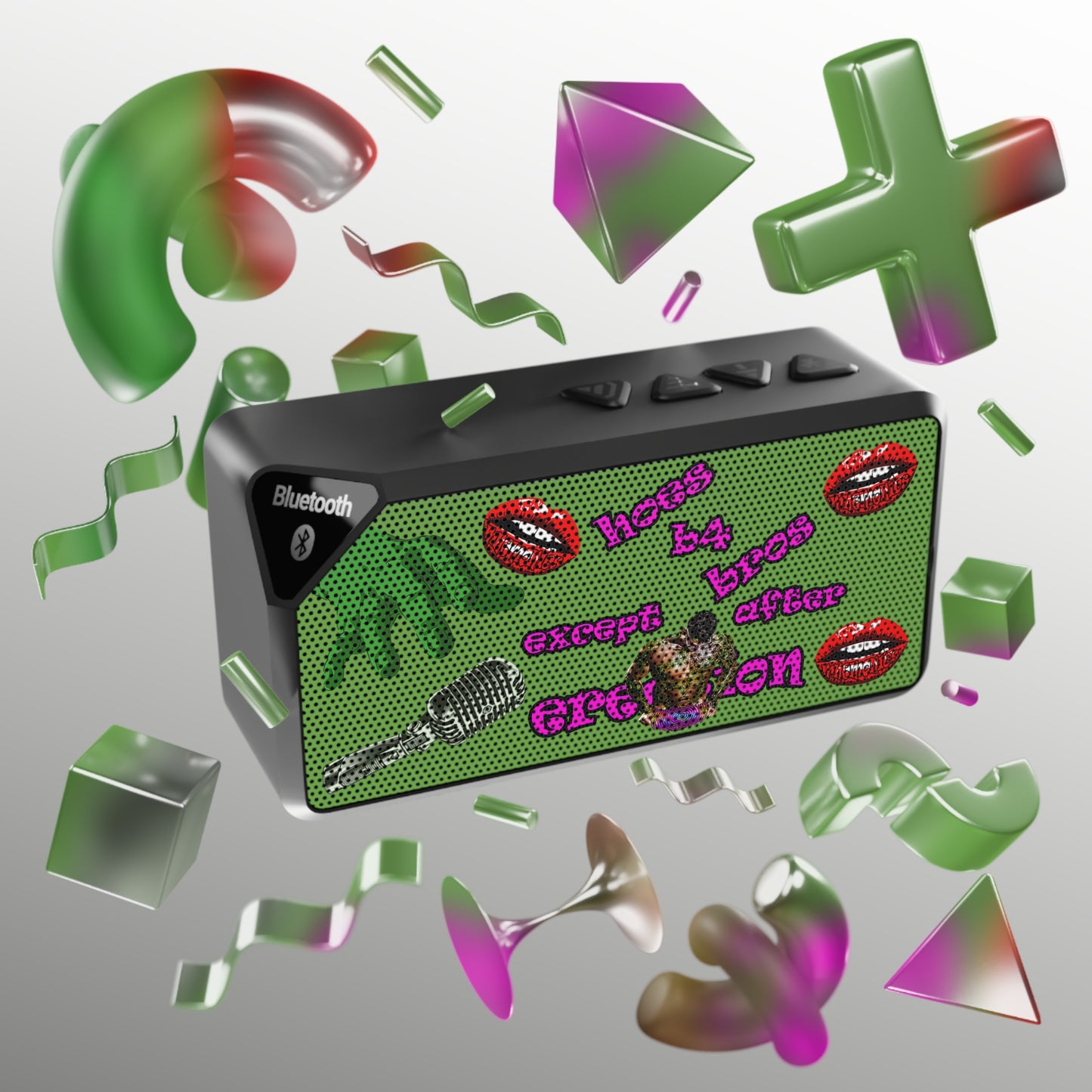 hoes b4 bros - Jabba Bluetooth Speaker (green)