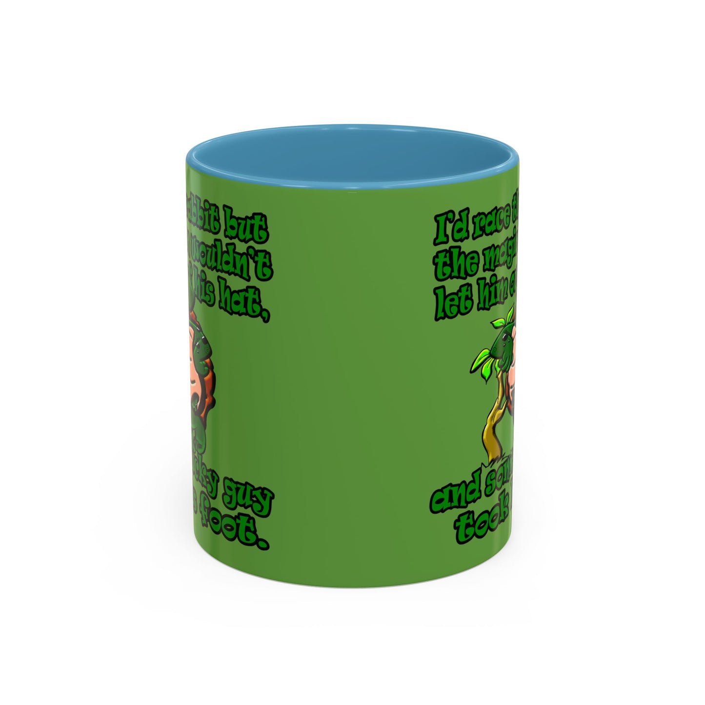 turtle race - Accent Mug (green)