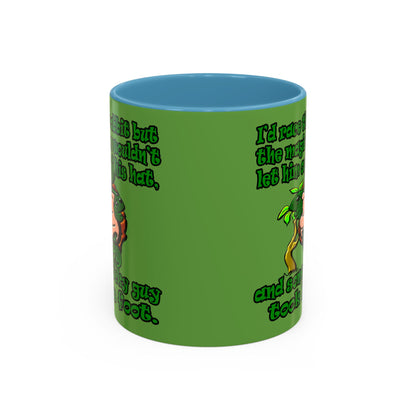 turtle race - Accent Mug (green)