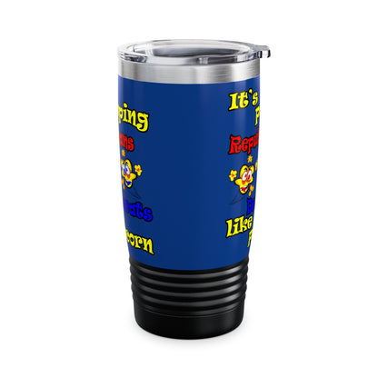 popping like popcorn - Ringneck Tumbler, 20oz (dark blue)