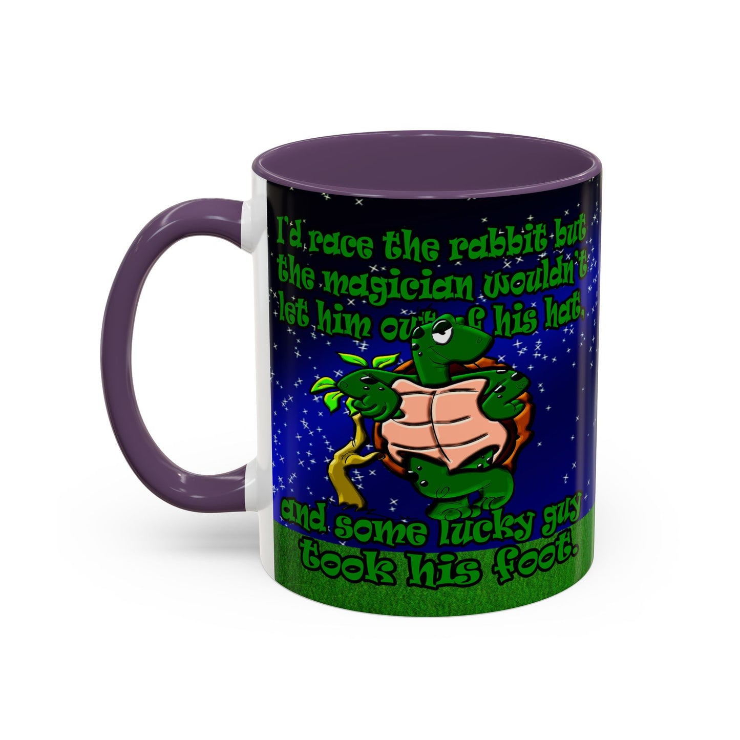 turtle race - Accent Mug ('snoops' background)