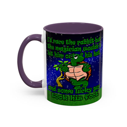 turtle race - Accent Mug ('snoops' background)