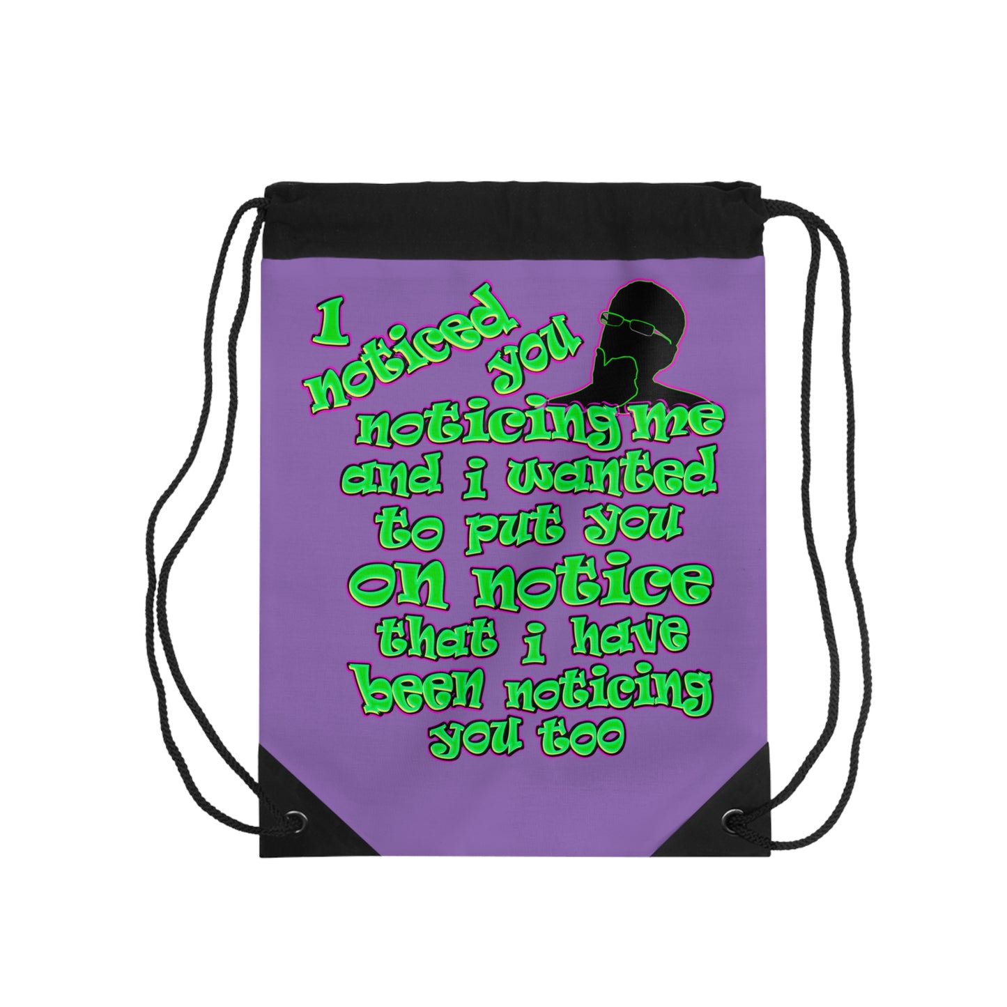 noticed you noticing - Drawstring Bag (light purple)