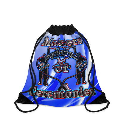 em cee squared - Drawstring Bag (blue-white wave)