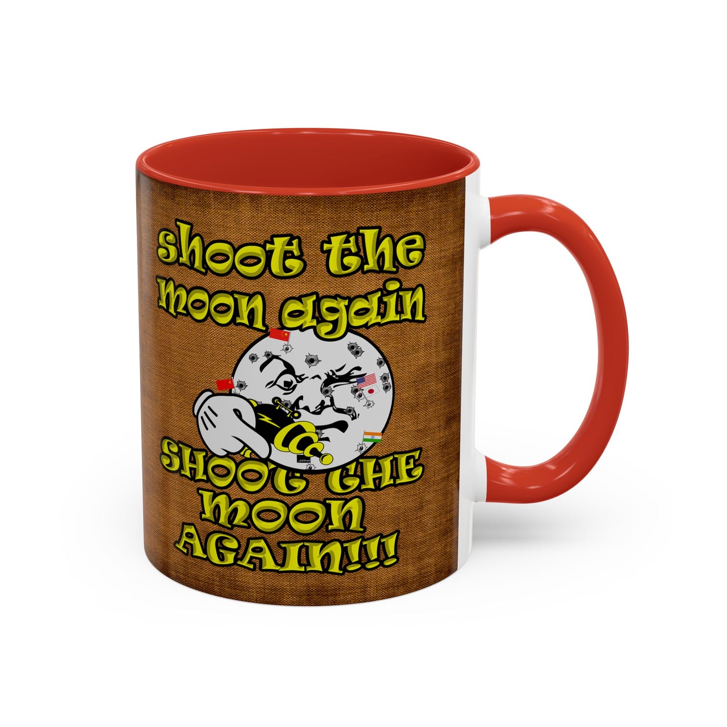 shoot the moon again - Accent Mug (brown papyrus)