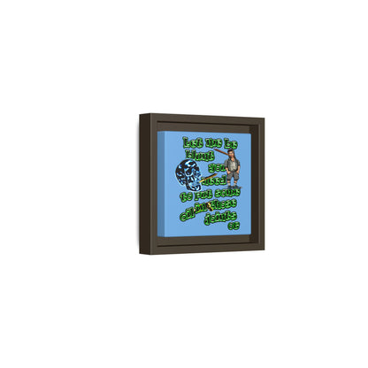 og - framed canvas art (light blue)