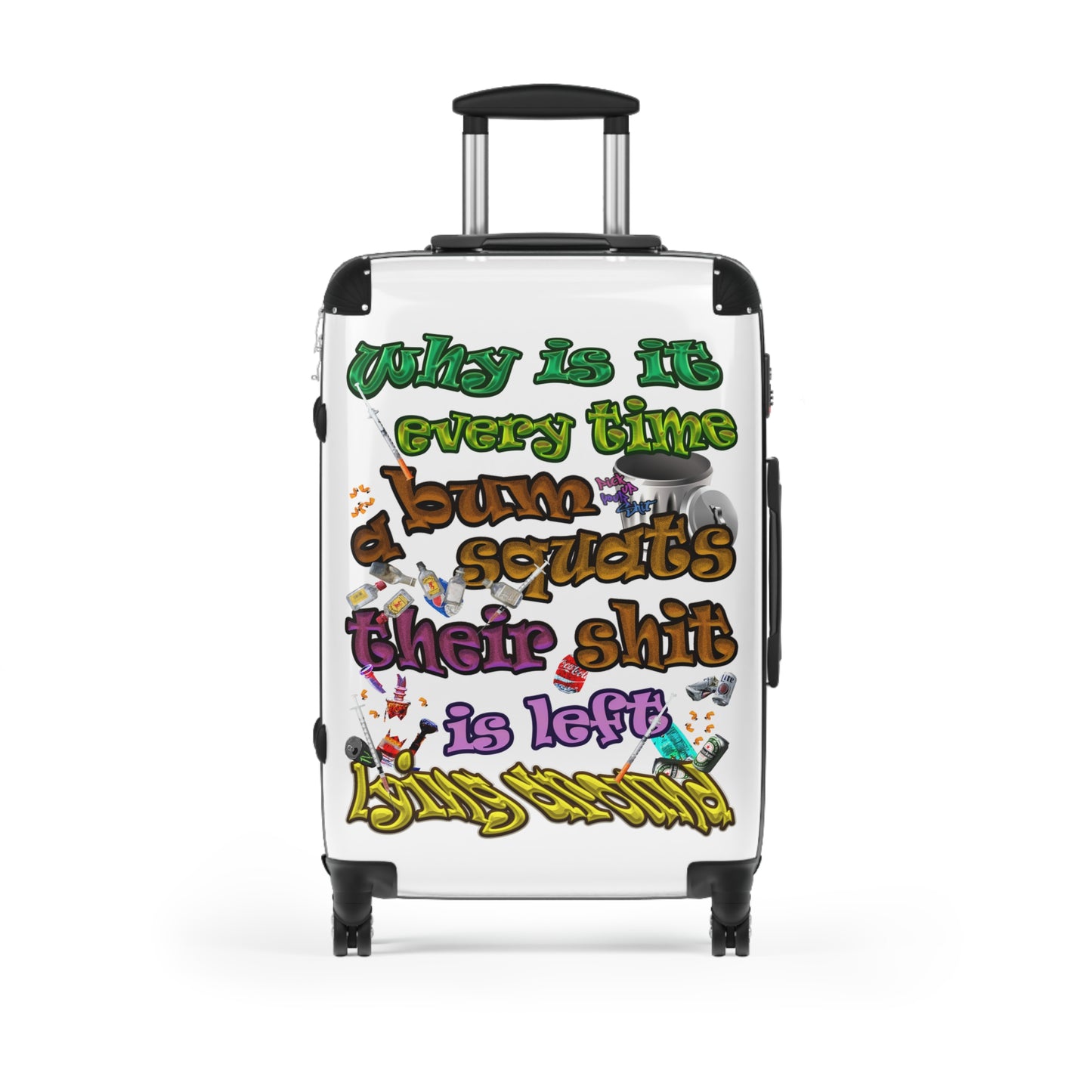 the bum's shit - Suitcase (white)