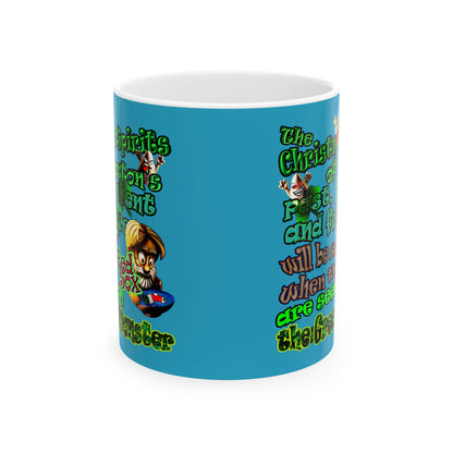 christmas spirits of boston - White Mug (turquoise)