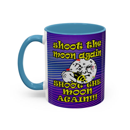 shoot the moon again - Accent Mug (purple wave)