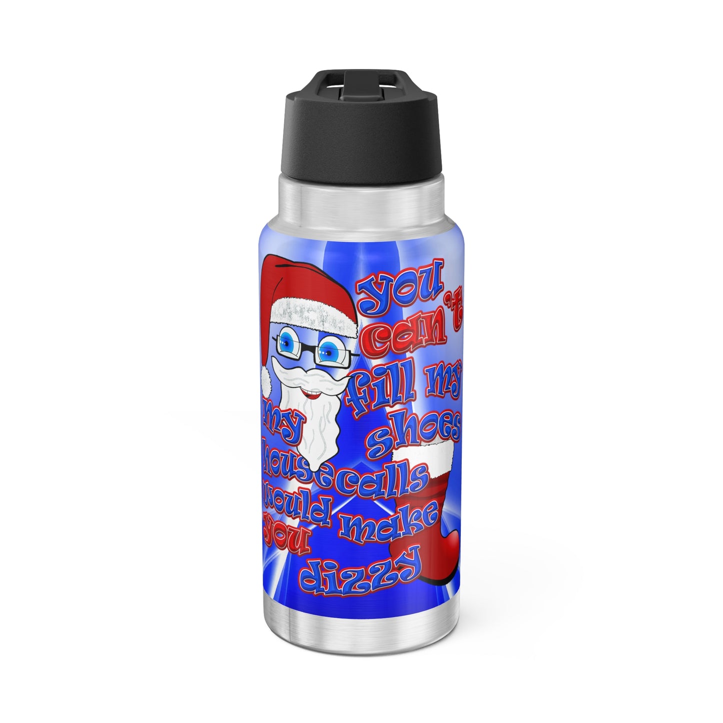 santa's shoes - Gator Tumbler, 32oz  (blue-white wave)