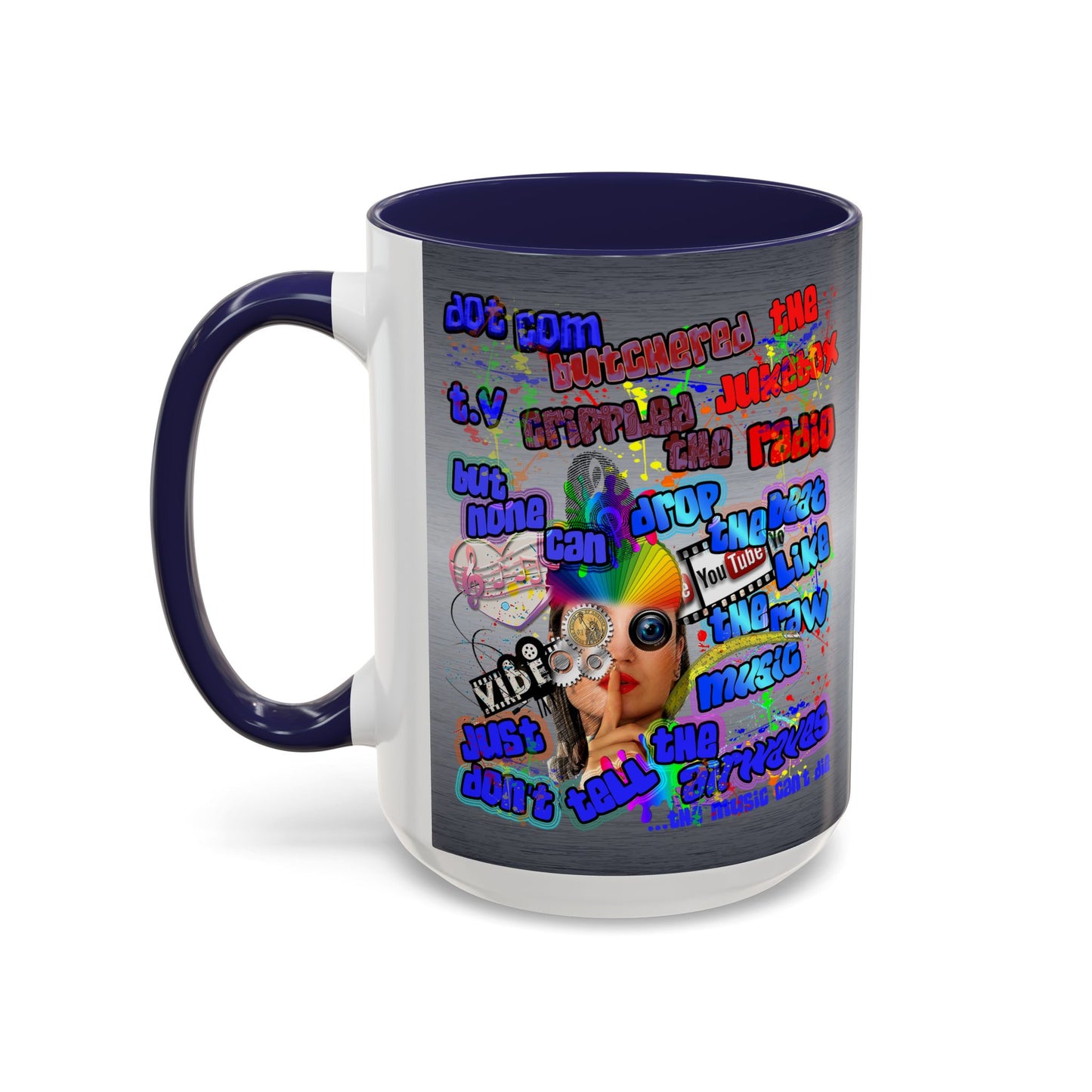 drop the beat - Accent Mug (brushed nickel)