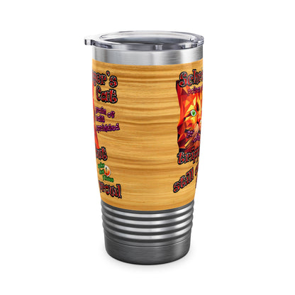 schrodinger's cat - Ringneck Tumbler, 20oz (butterscotch wood finish)