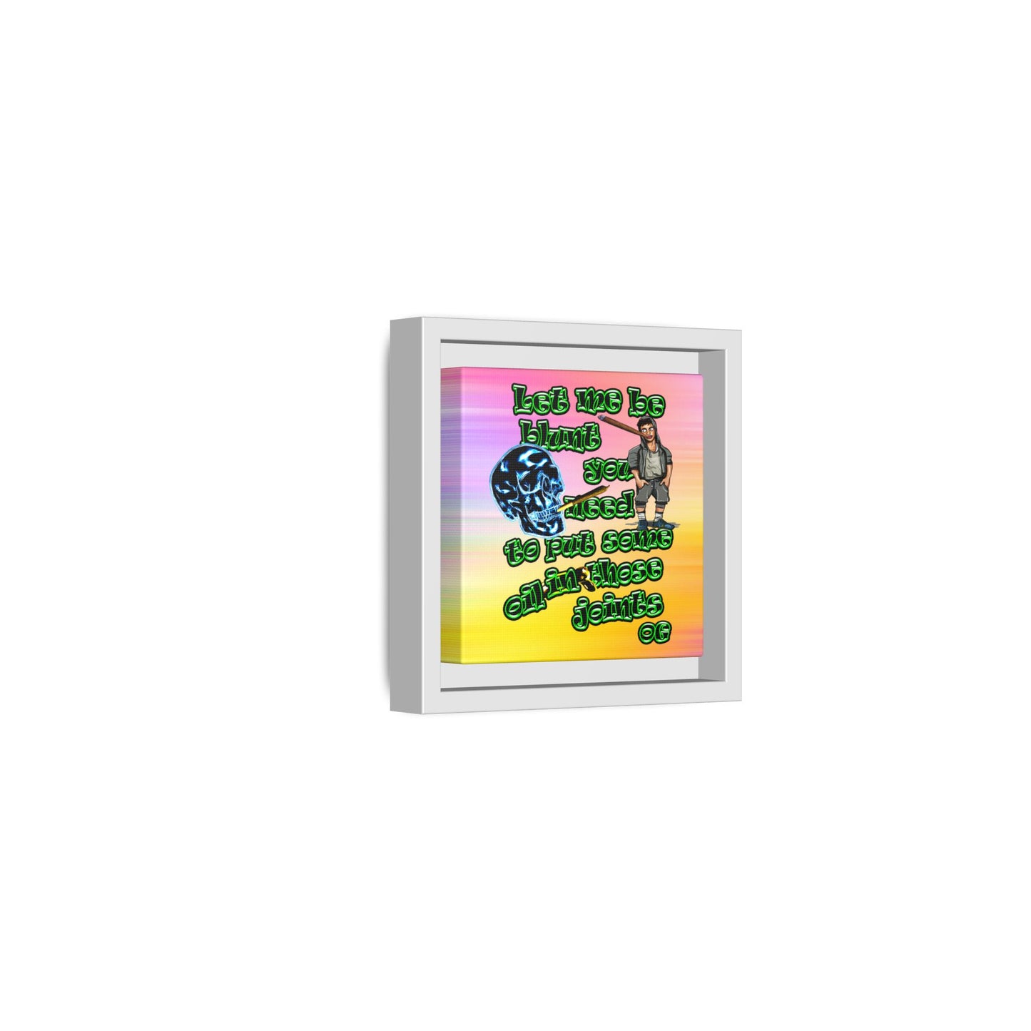 og - framed canvas art (color blur)