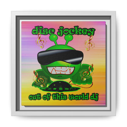 disc jockey - framed canvas art (color blur)