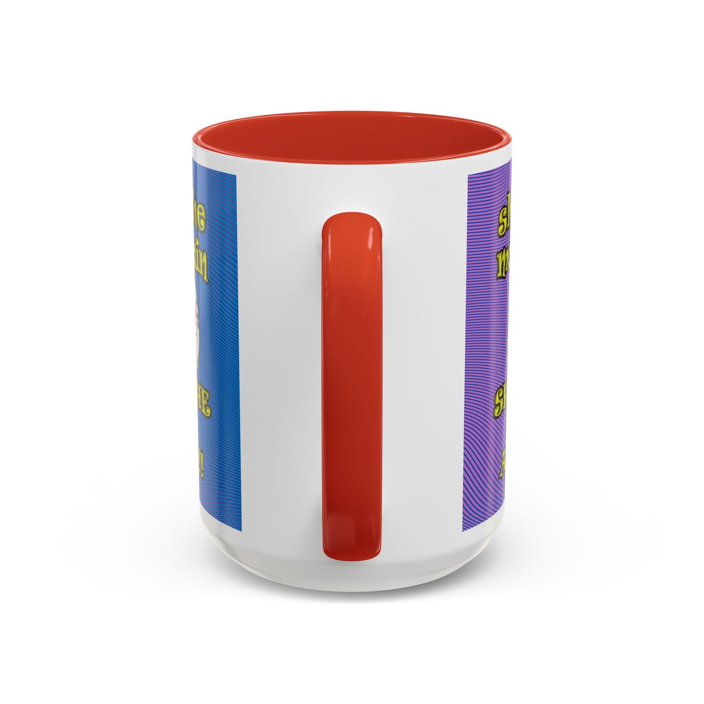 shoot the moon again - Accent Mug (light blue-purple wave)