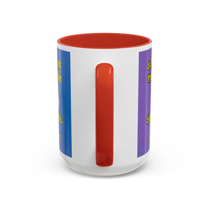 shoot the moon again - Accent Mug (light blue-purple wave)