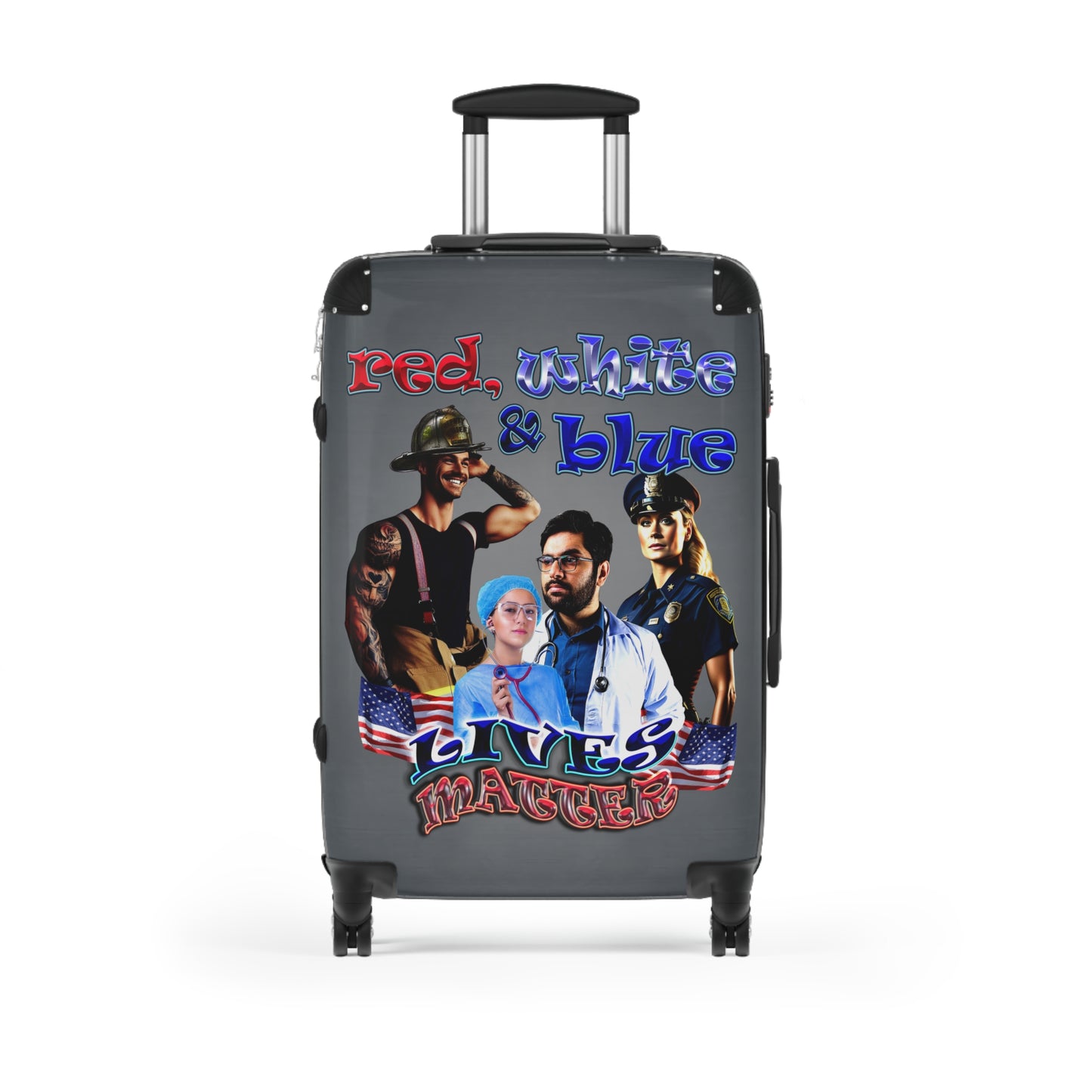 rw&b lives matter - Suitcase (grey-light grey)