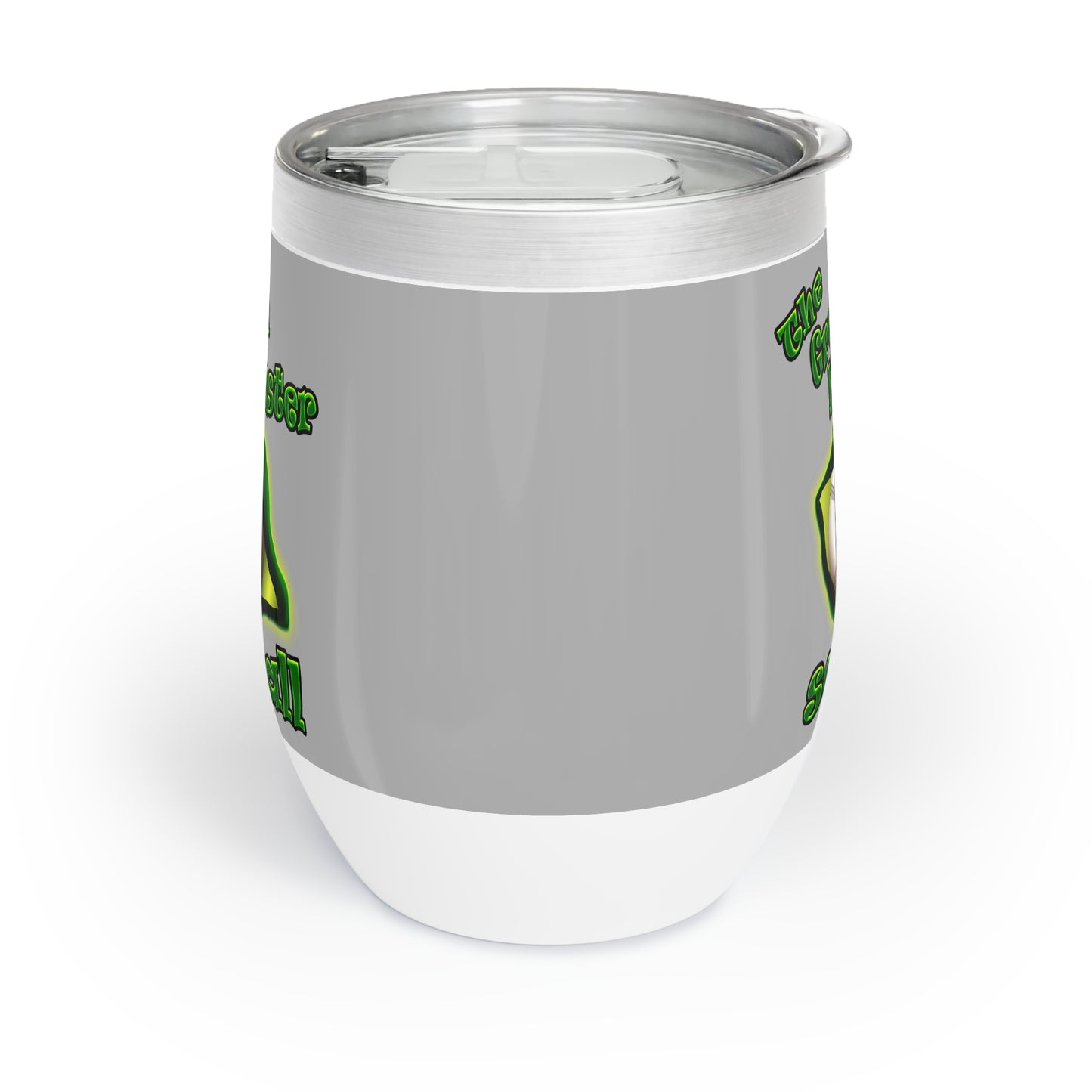 green monster - Chill Wine Tumbler (light grey)