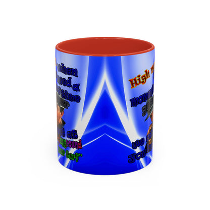 high noon - Accent Mug (blue-white wave)