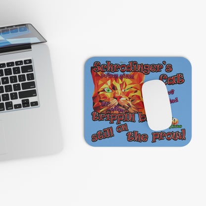 schrodinger's cat - Mouse Pad (Rectangle) (light blue)