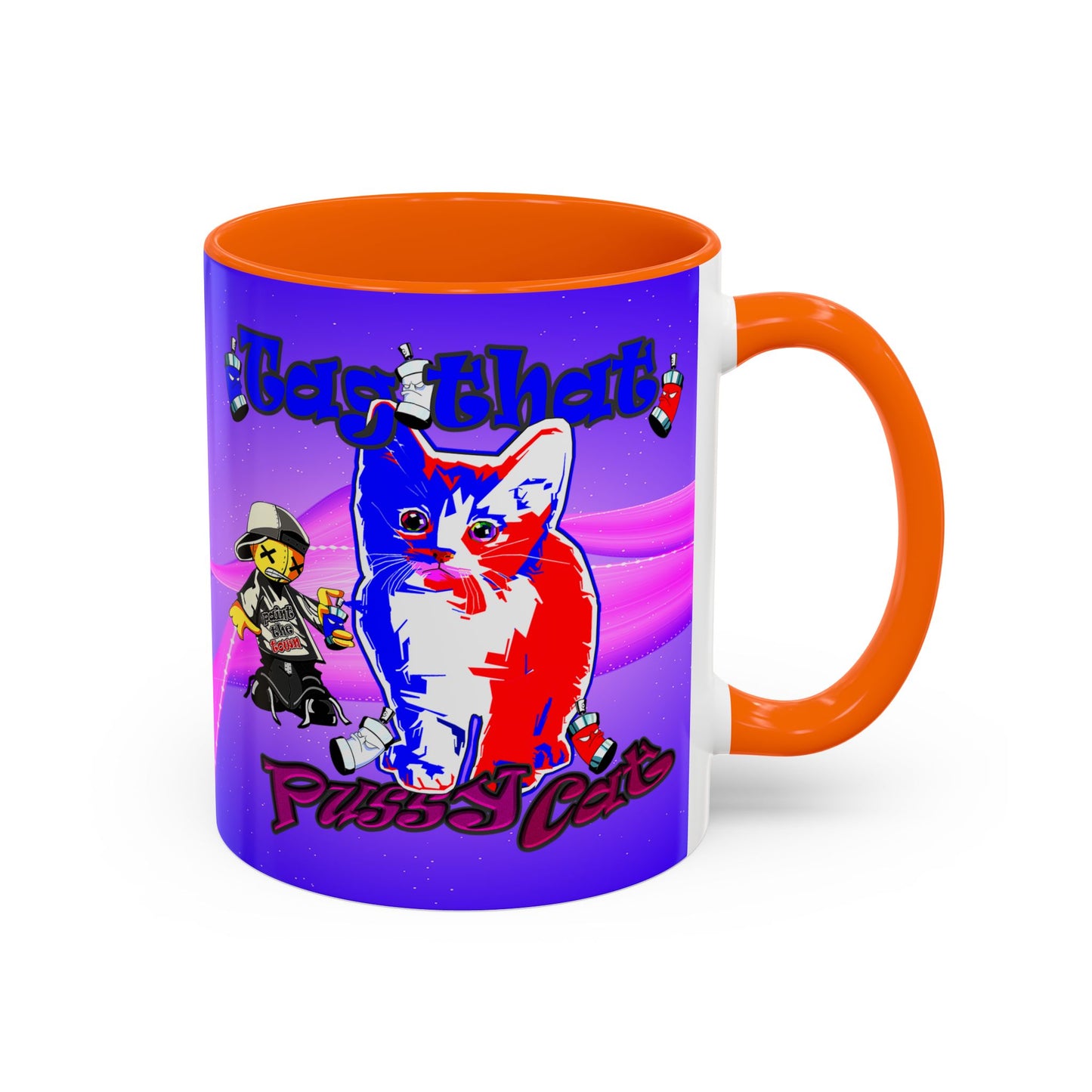 tag that - Accent Mug (purple-pink wave)
