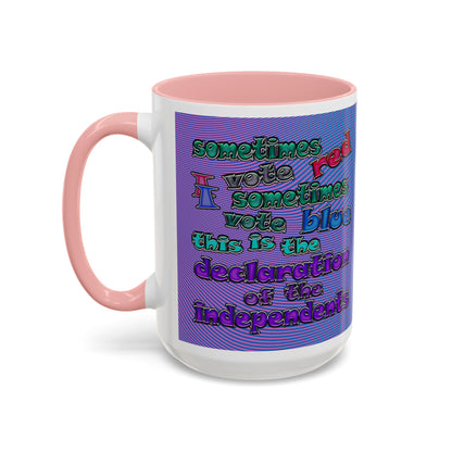 declaration of the independents - Accent Mug (light blue-purple wave)