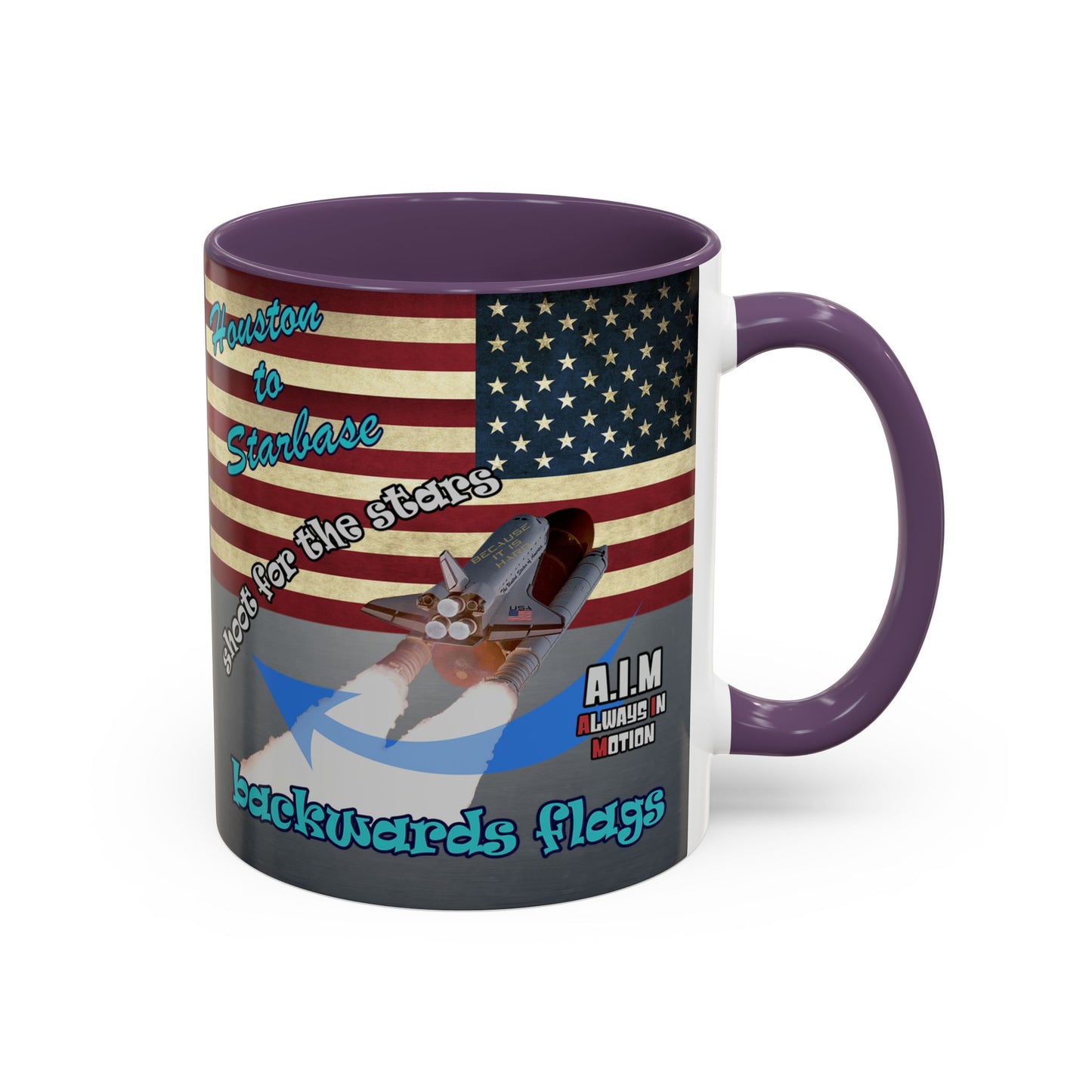 shoot for the stars - Accent Mug (grey-light grey)