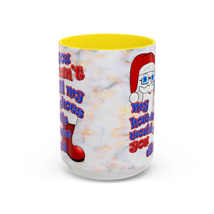 santa's shoes - Accent Mug (white marble)