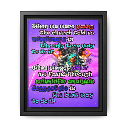 doggystyle - framed canvas art (purple-pink wave)