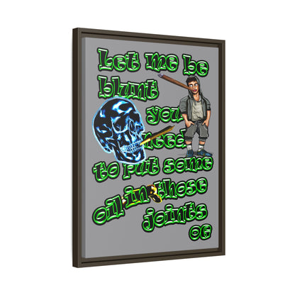 og - framed canvas art (grey)