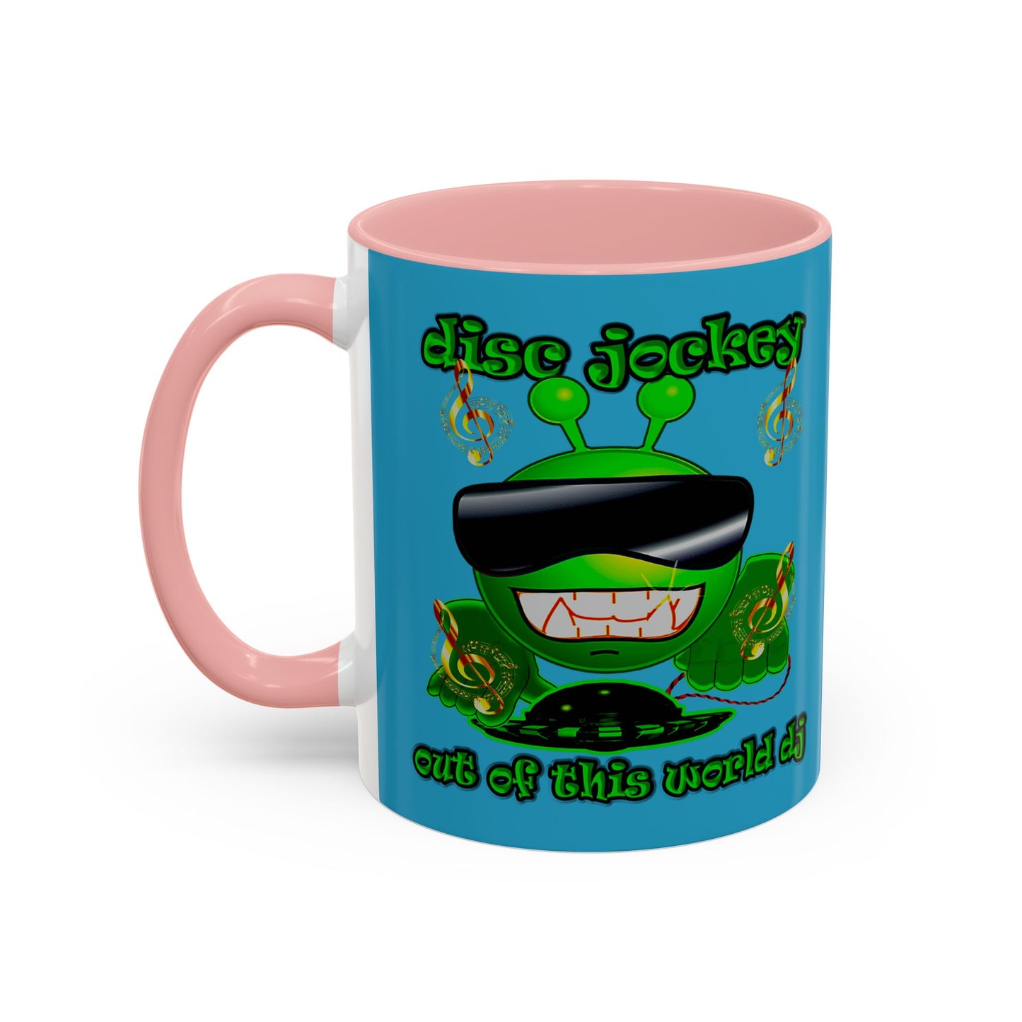disc jockey - Accent Mug (turquoise)