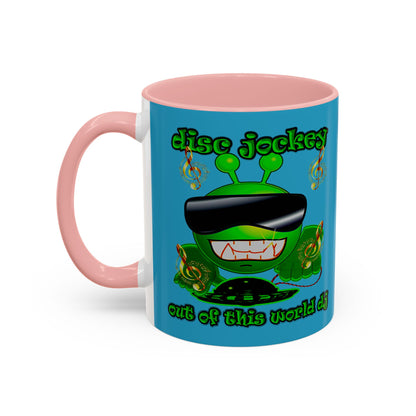disc jockey - Accent Mug (turquoise)