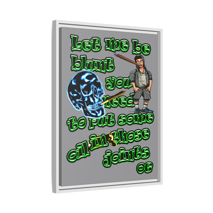 og - framed canvas art (grey)