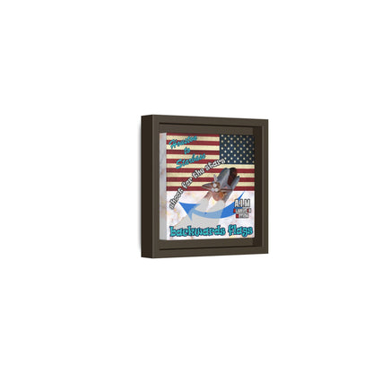 shoot for the stars - framed canvas art (white marble)