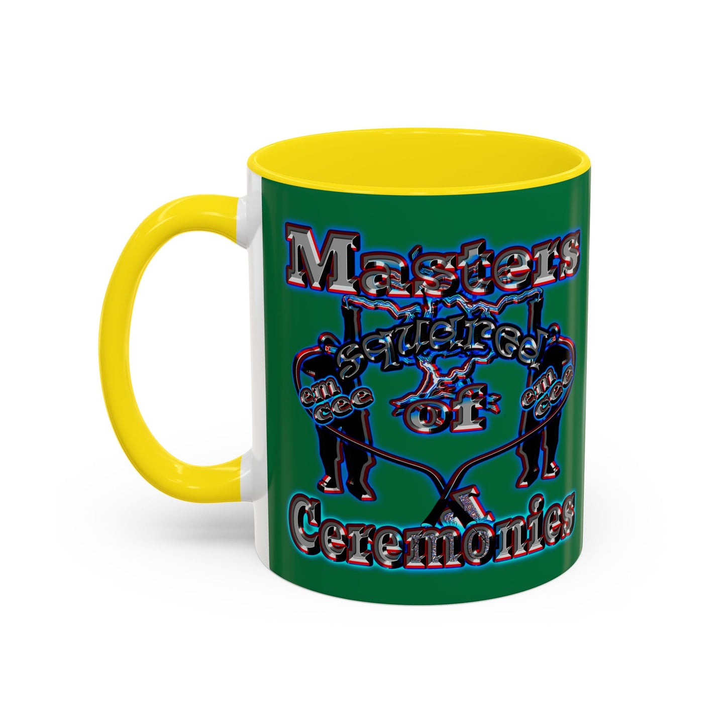 em cee squared - Accent Mug (dark green)