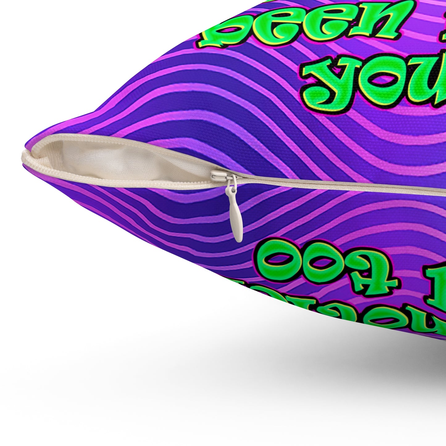 noticed you noticing - Spun Polyester Square Pillow - (purple wave)