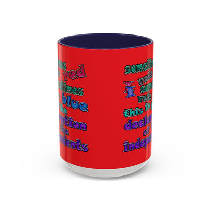 declaration of the independents - Accent Mug (red)